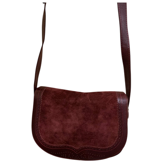 Borsa Tracolla Vintage Pelle Bordeaux