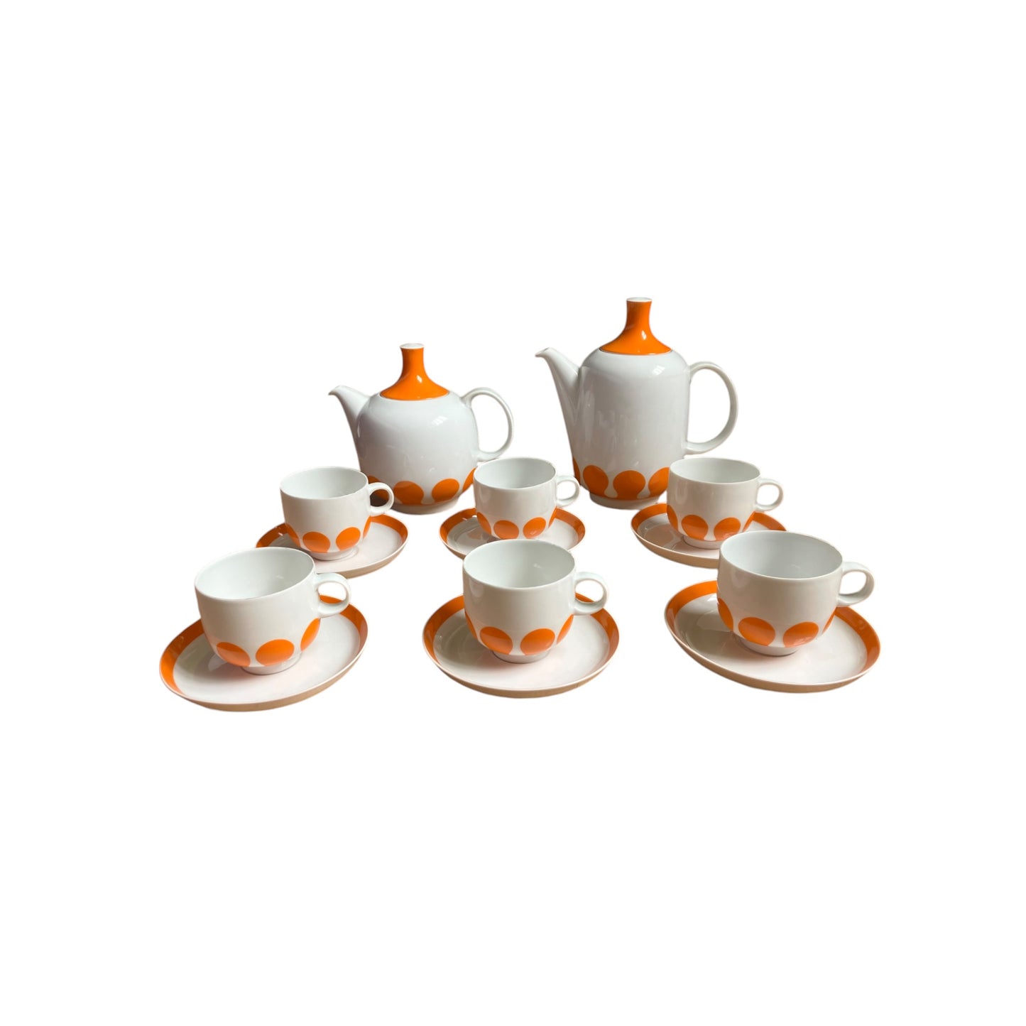 Servizio Rosenthal Studio Line Anni ‘70 Pois Arancione