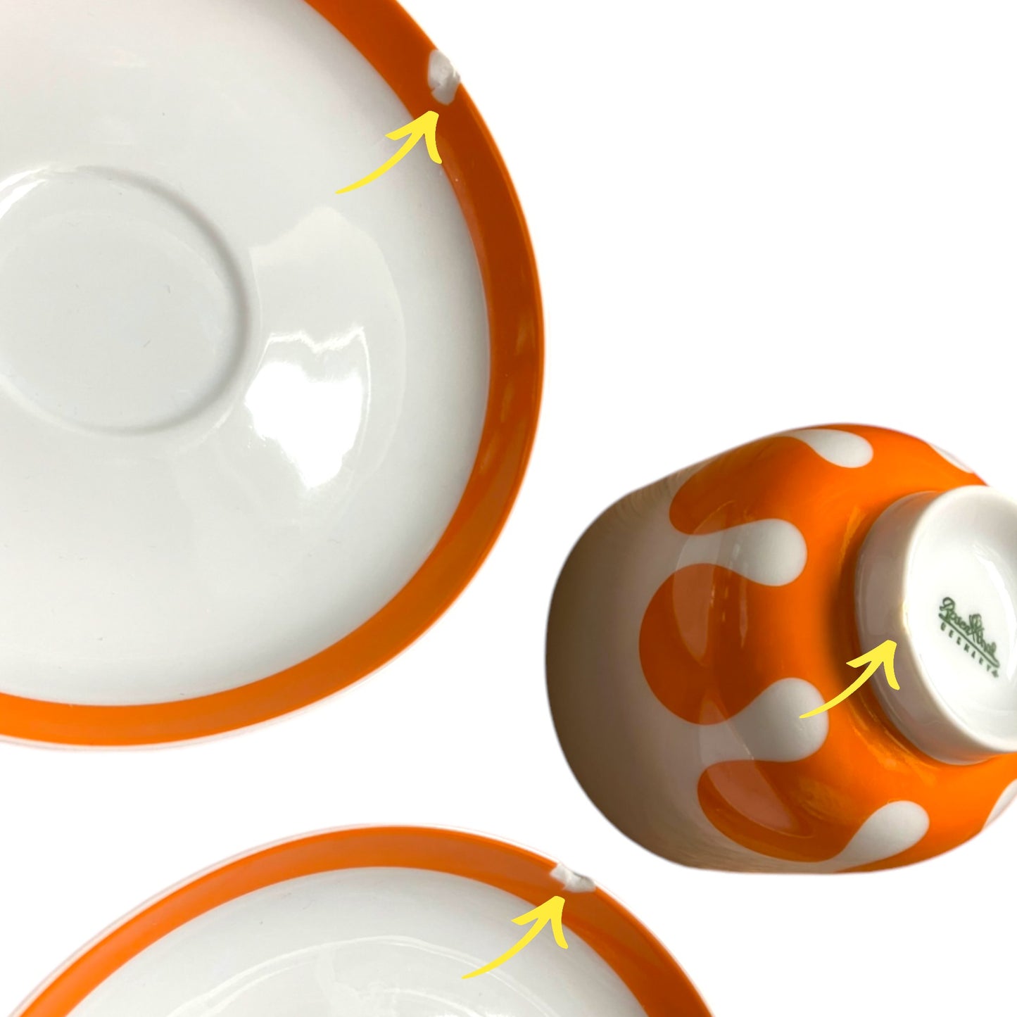 Servizio Rosenthal Studio Line Anni ‘70 Pois Arancione