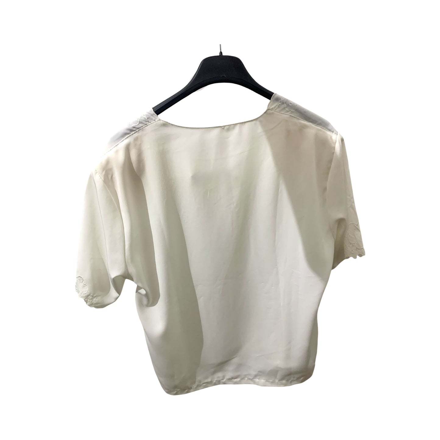 Blusa Donna Vintage Bianca Traforata