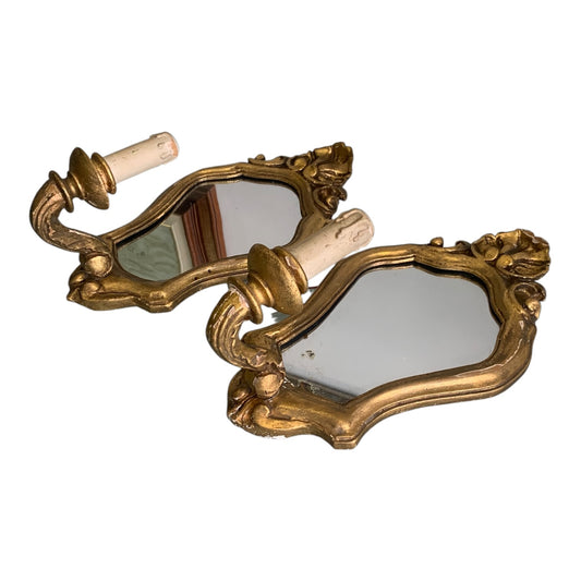 Coppia Applique Epoca Legno
