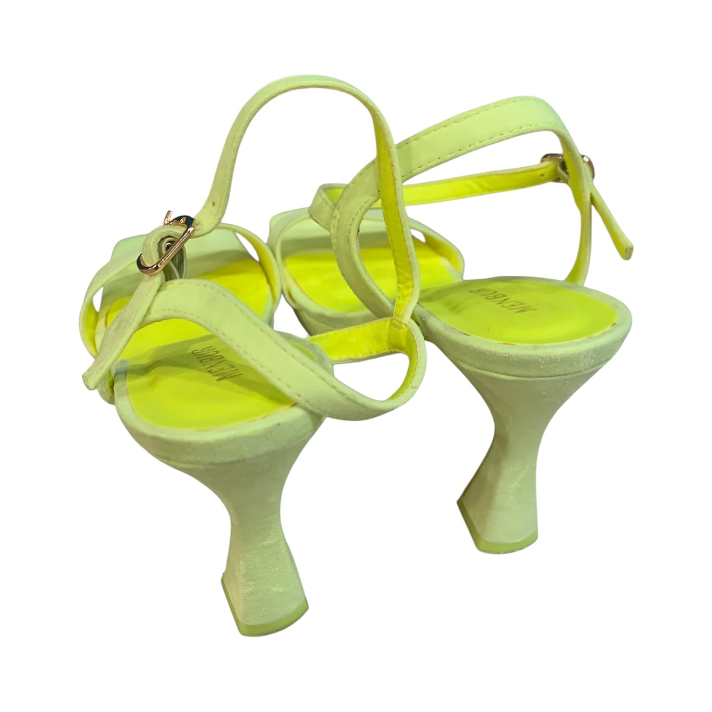 Sandali Tacco Menbur Giallo Fluo