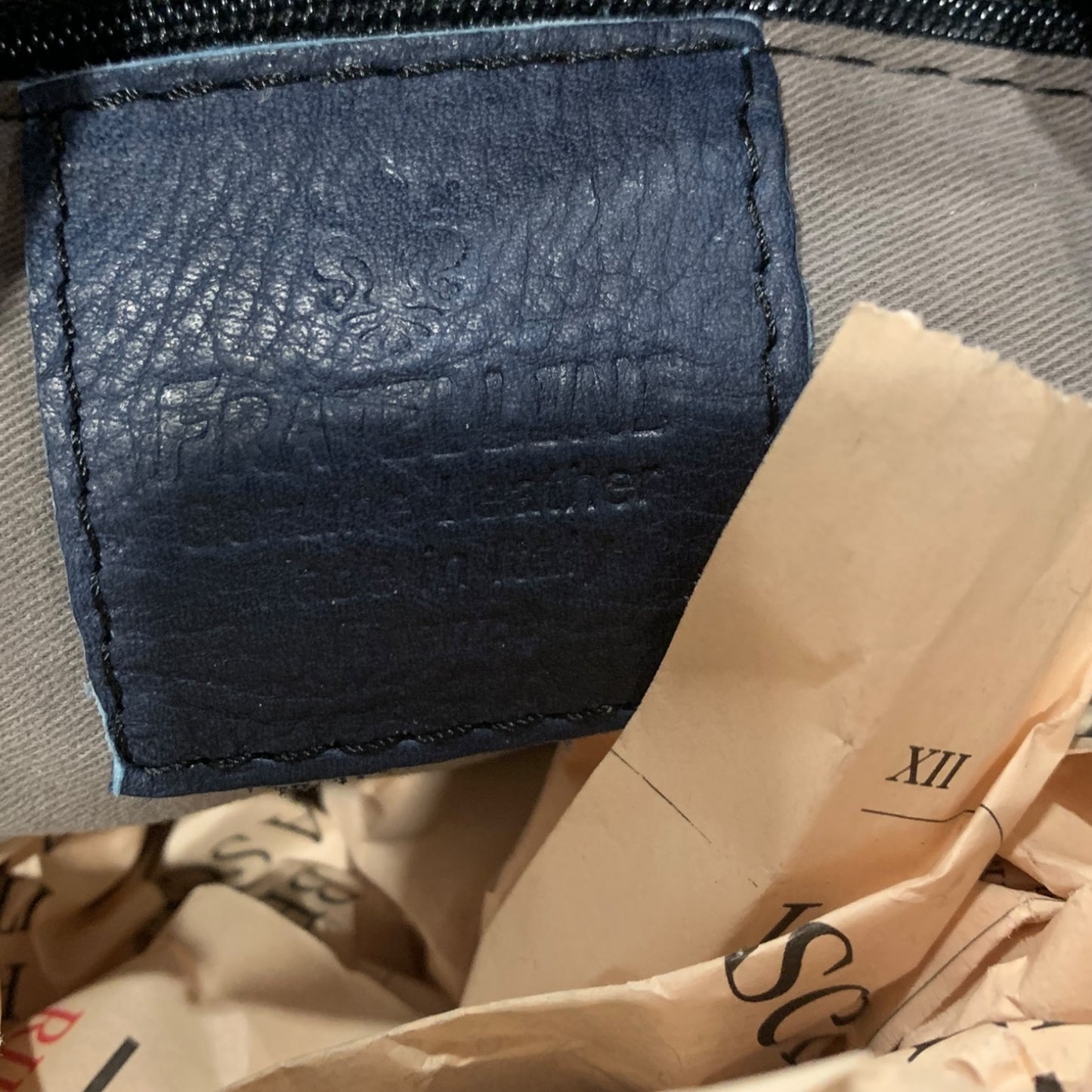 Borsa Tracolla Vintage Pelle Blu