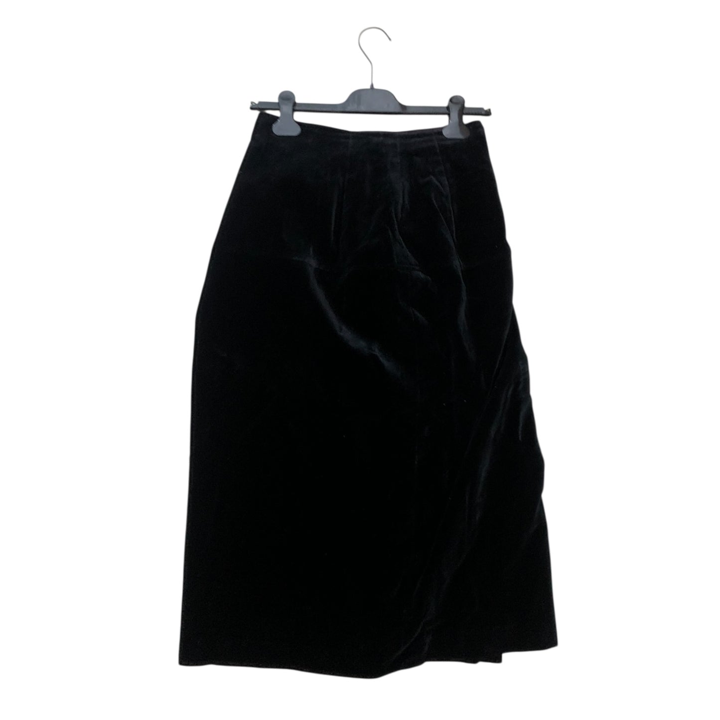 Gonna Vintage Velluto Nero Bottoni Gioiello