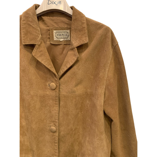 Blazer Giacca Vintage Pelle Camoscio