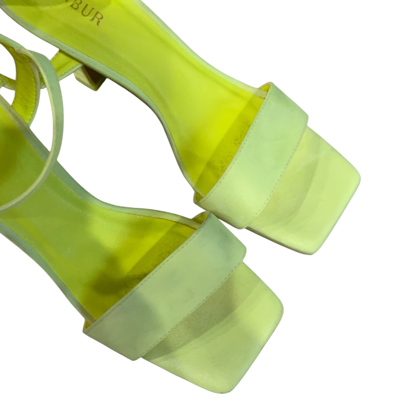 Sandali Tacco Menbur Giallo Fluo