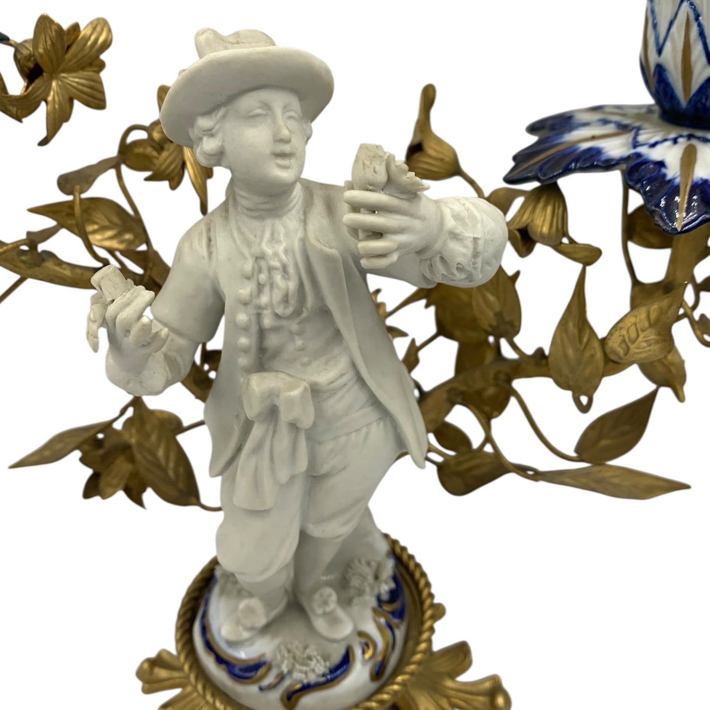 Coppia Candelabri Bisquit Vintage
