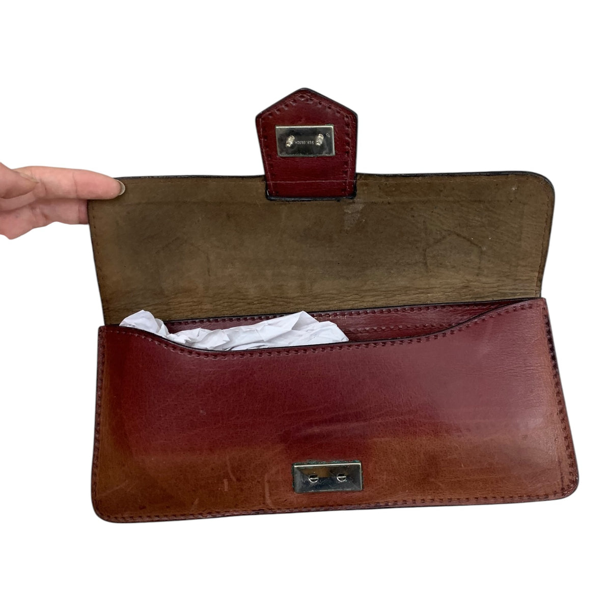 Pochette Vintage Pelle Marrone