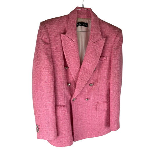 Blazer Donna Zara Doppiopetto Rosa