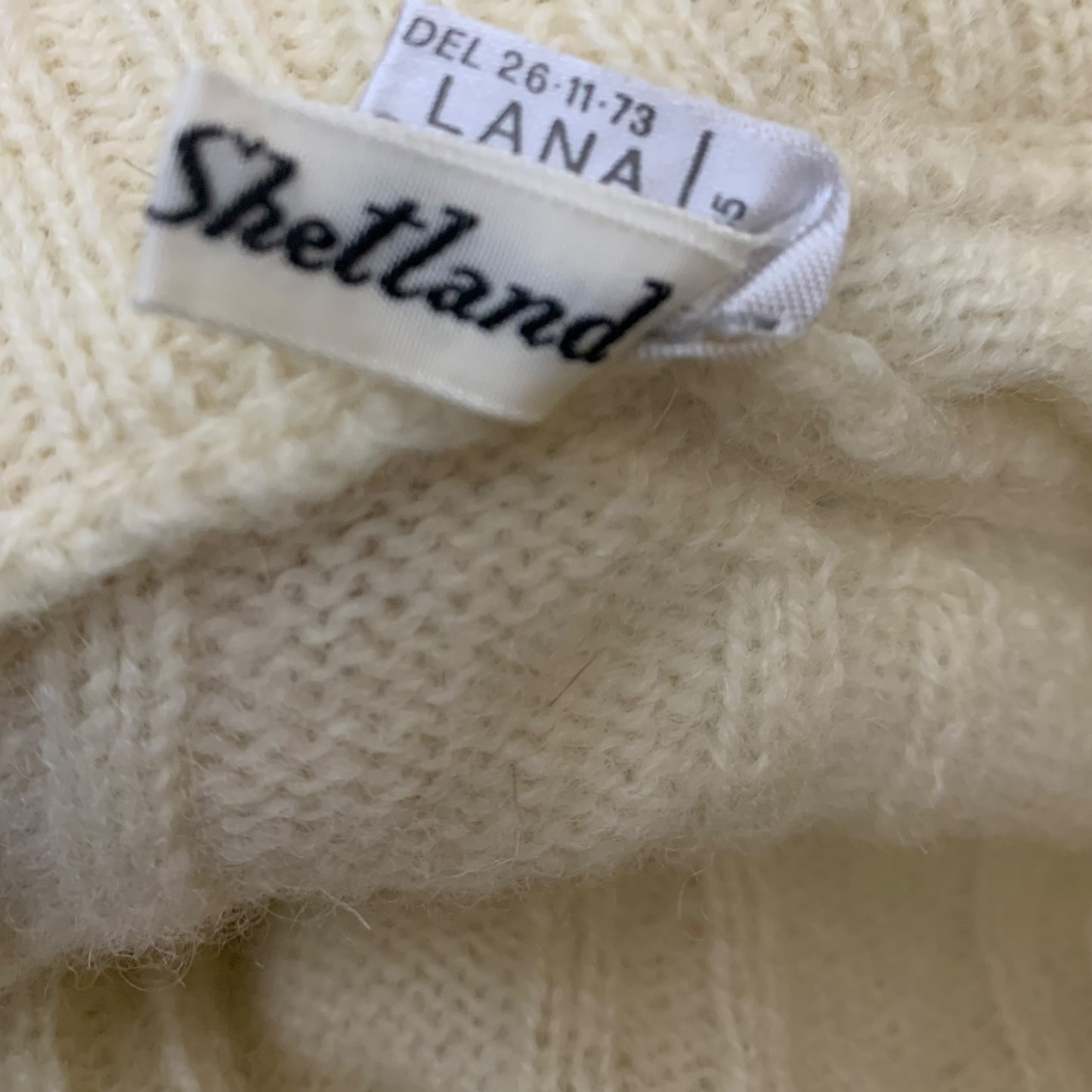 Cardigan Donna Vintage Lana Bianco
