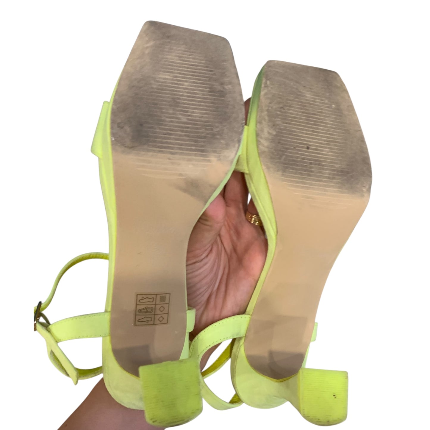 Sandali Tacco Menbur Giallo Fluo