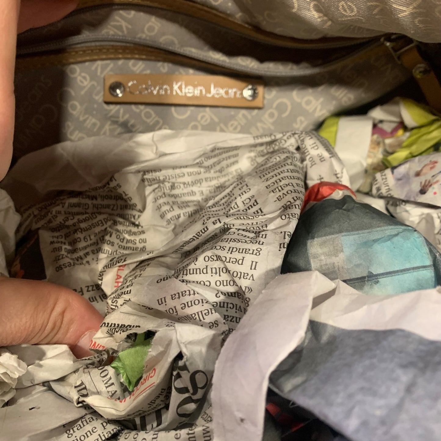 Borsa Bauletto Calvin Klein Bianco