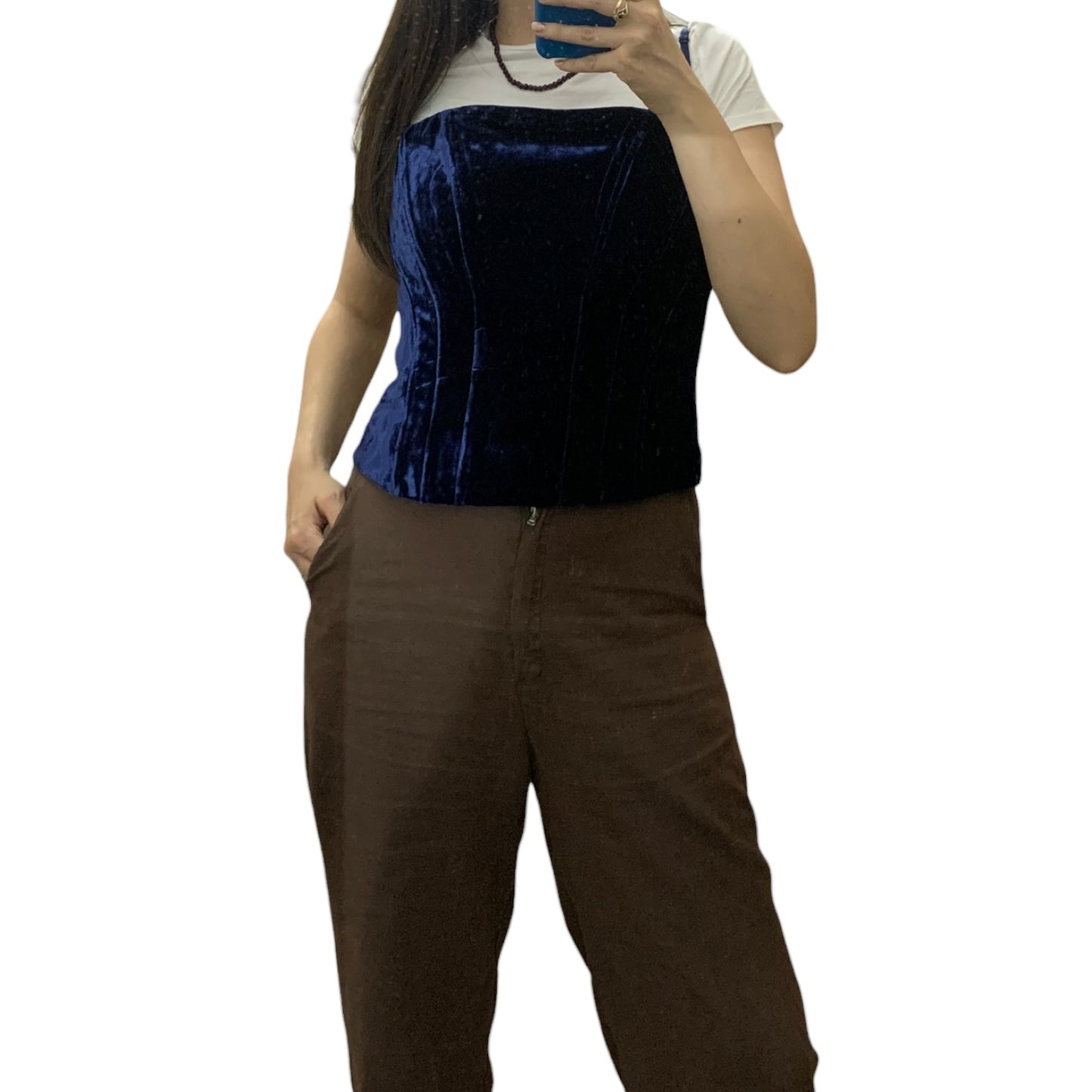 Corpetto Donna Luisa Spagnoli Velluto Blu