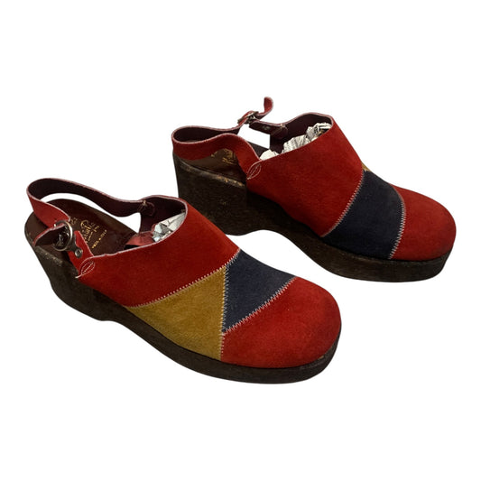 Scarpe Zoccoli Donna Pelle Vintage