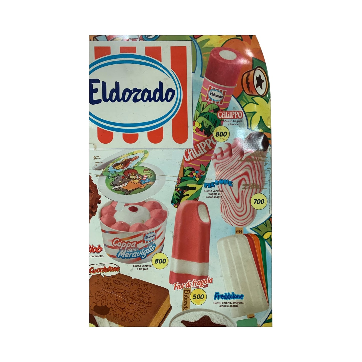 Pannello Pubblicitario Gelati Eldorado Anni 90