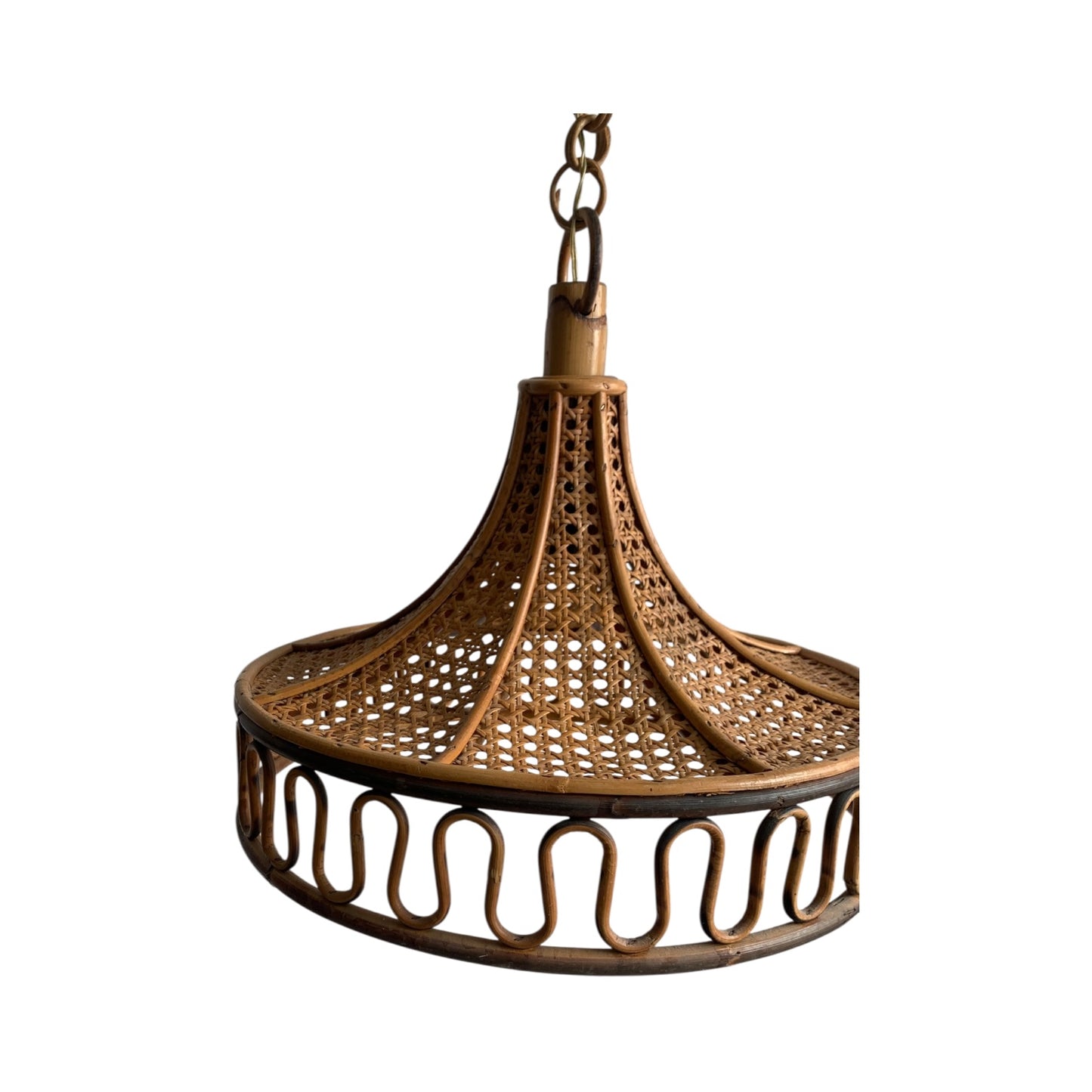 Lampadario Mid Centrury Paglia Di Vienna