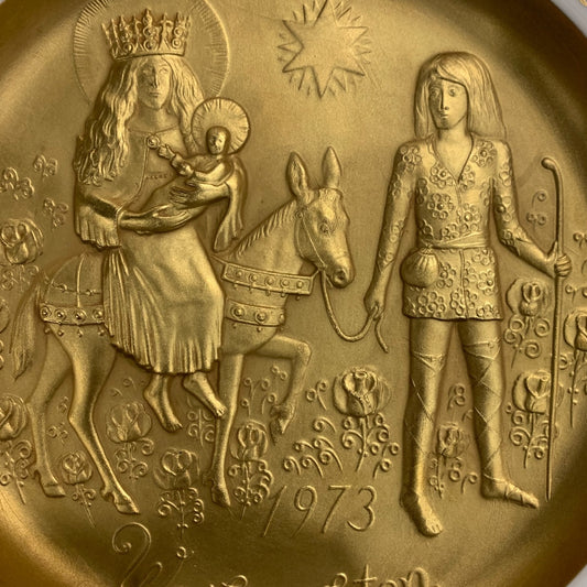 Piatto Decorativo Ceramica Hutschenreuther Natale 1973