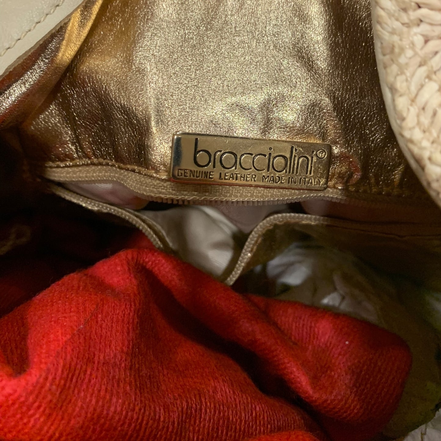 Borsa A Spalla Vintage Braccialini Beige