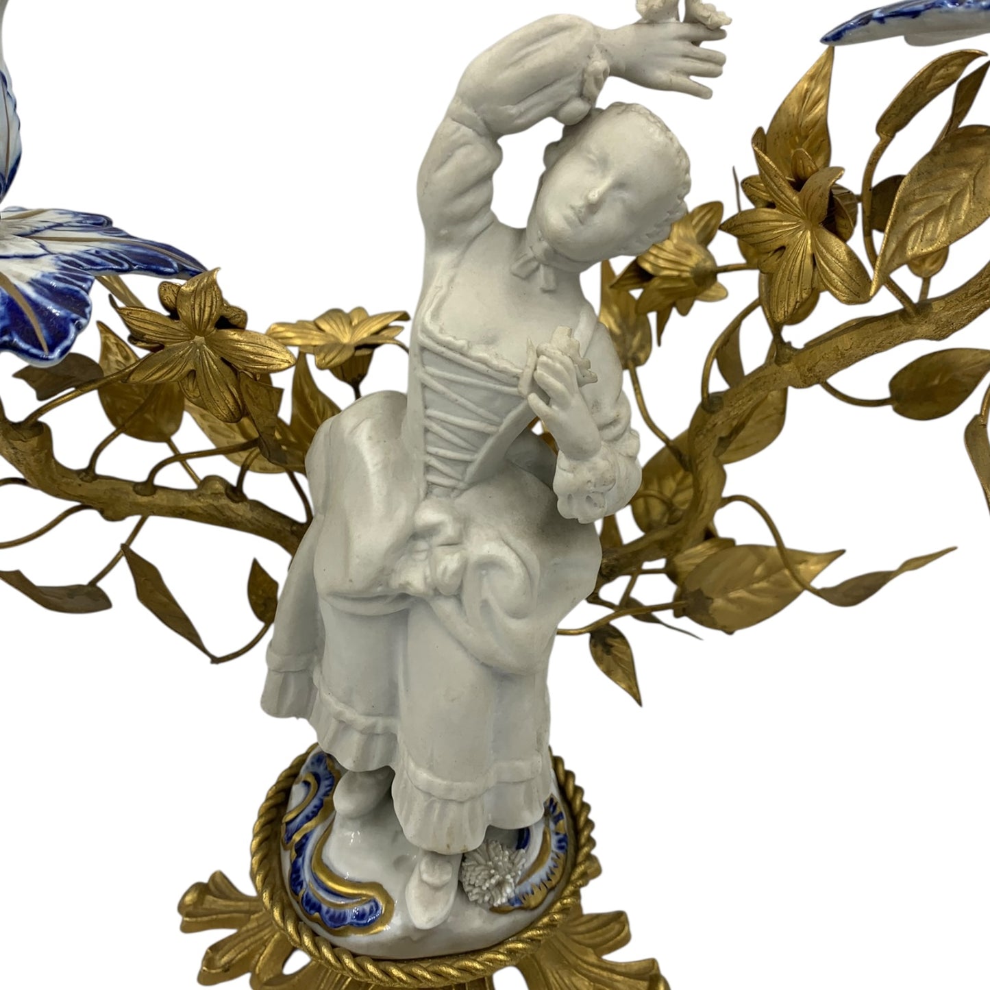 Coppia Candelabri Bisquit Vintage