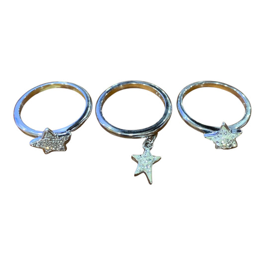 Tris Anelli Swarovski Stelline