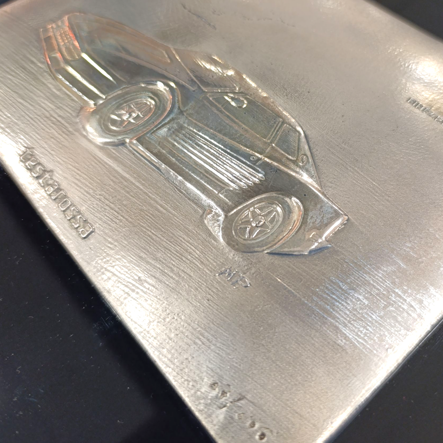 Quadro Ferrari Testarossa Argento 999.9 Edizione Limitata Anni 80