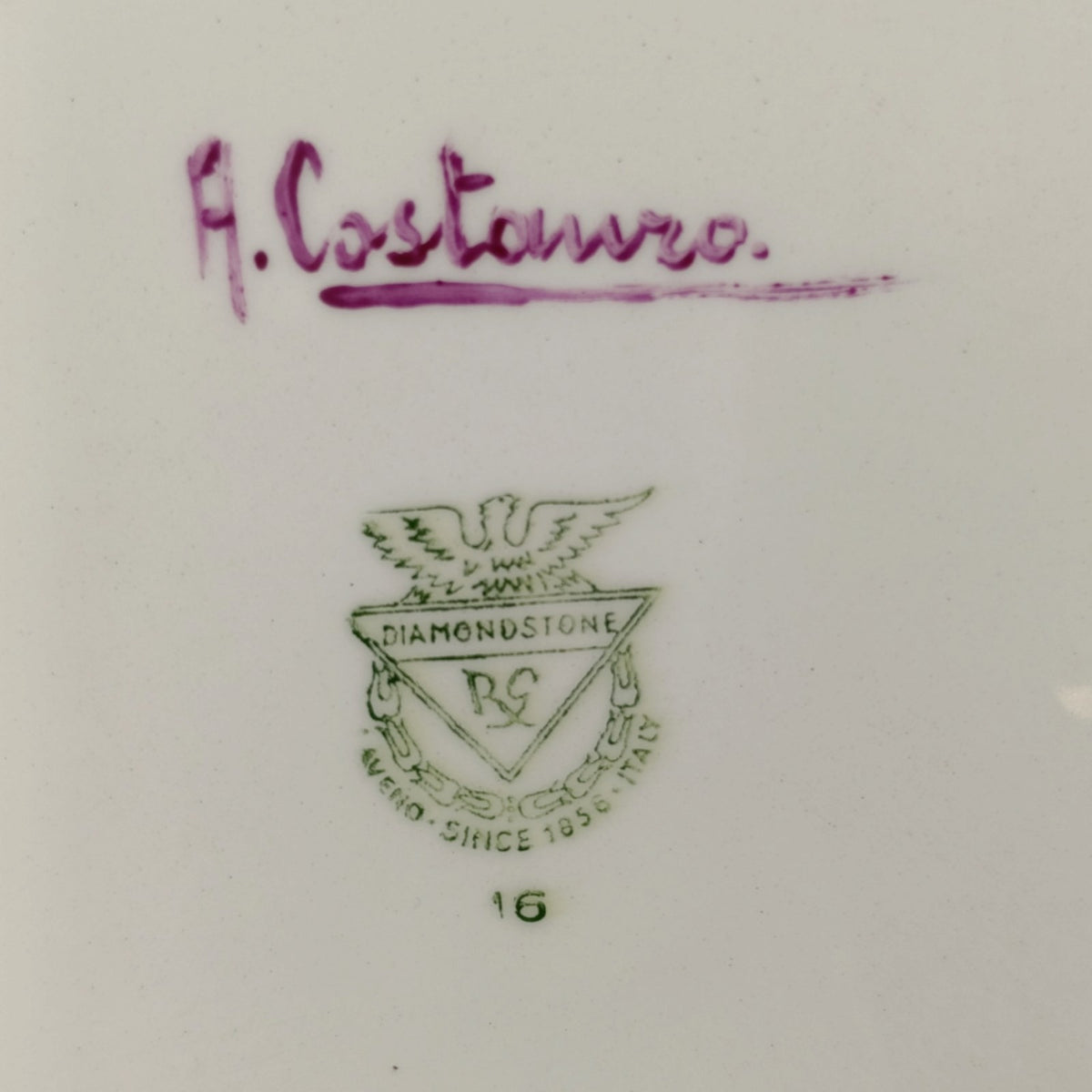 Piatto Ceramica Laveno Richard Ginori A. Costanzo
