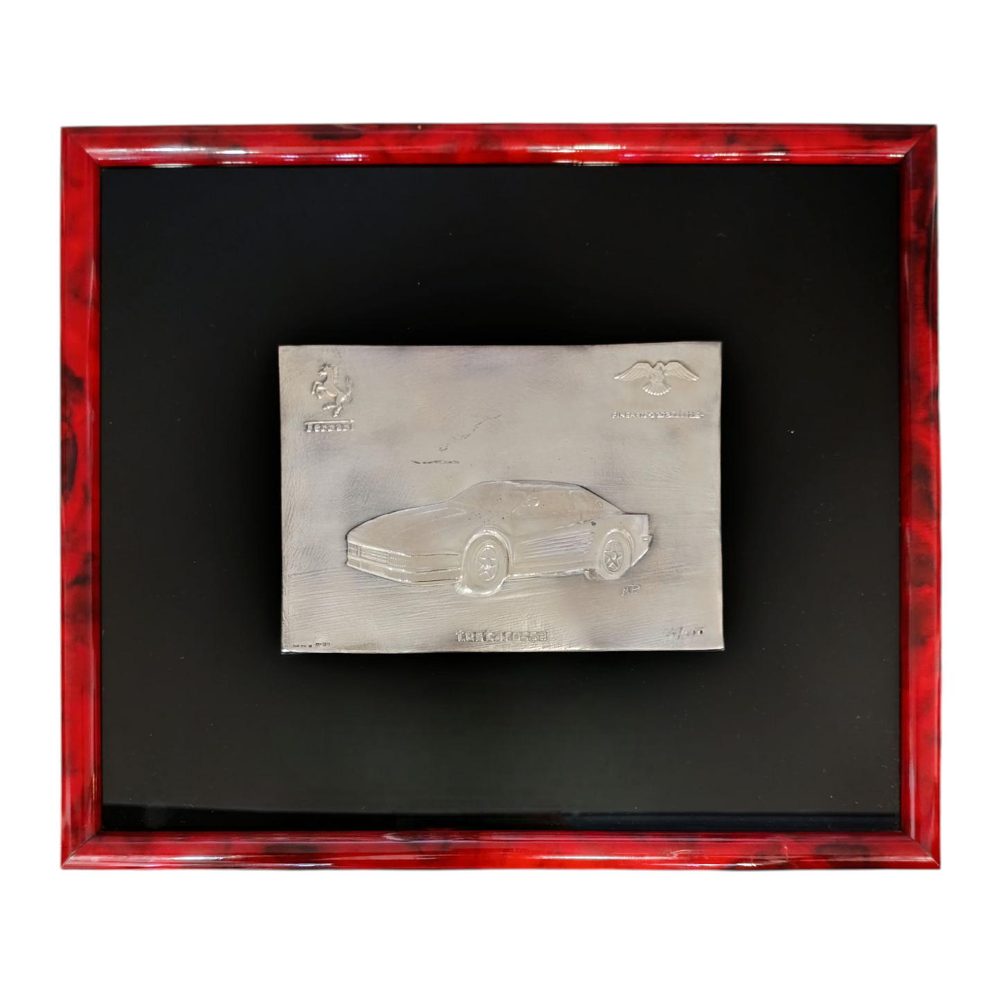 Quadro Ferrari Testarossa Argento 999.9 Edizione Limitata Anni 80