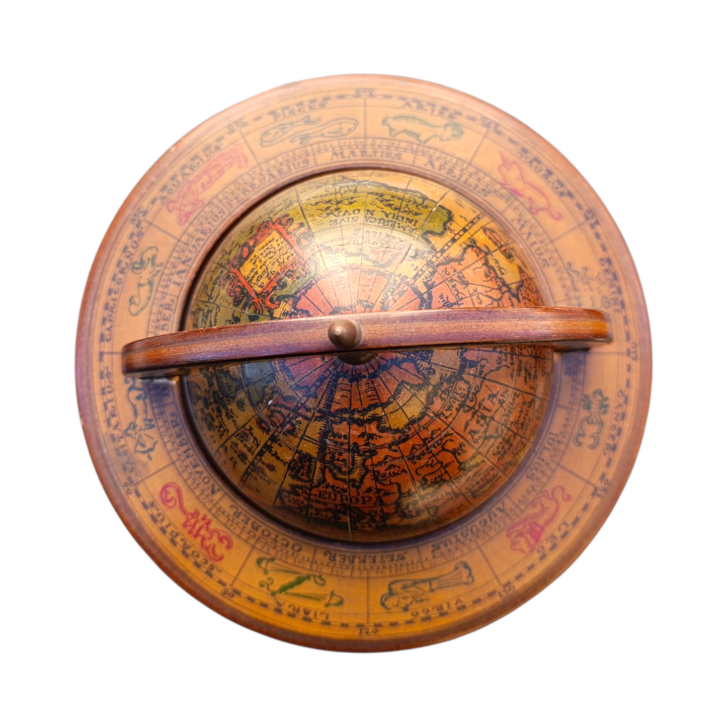 Globo Vintage Mappamondo Calendario Oroscopo