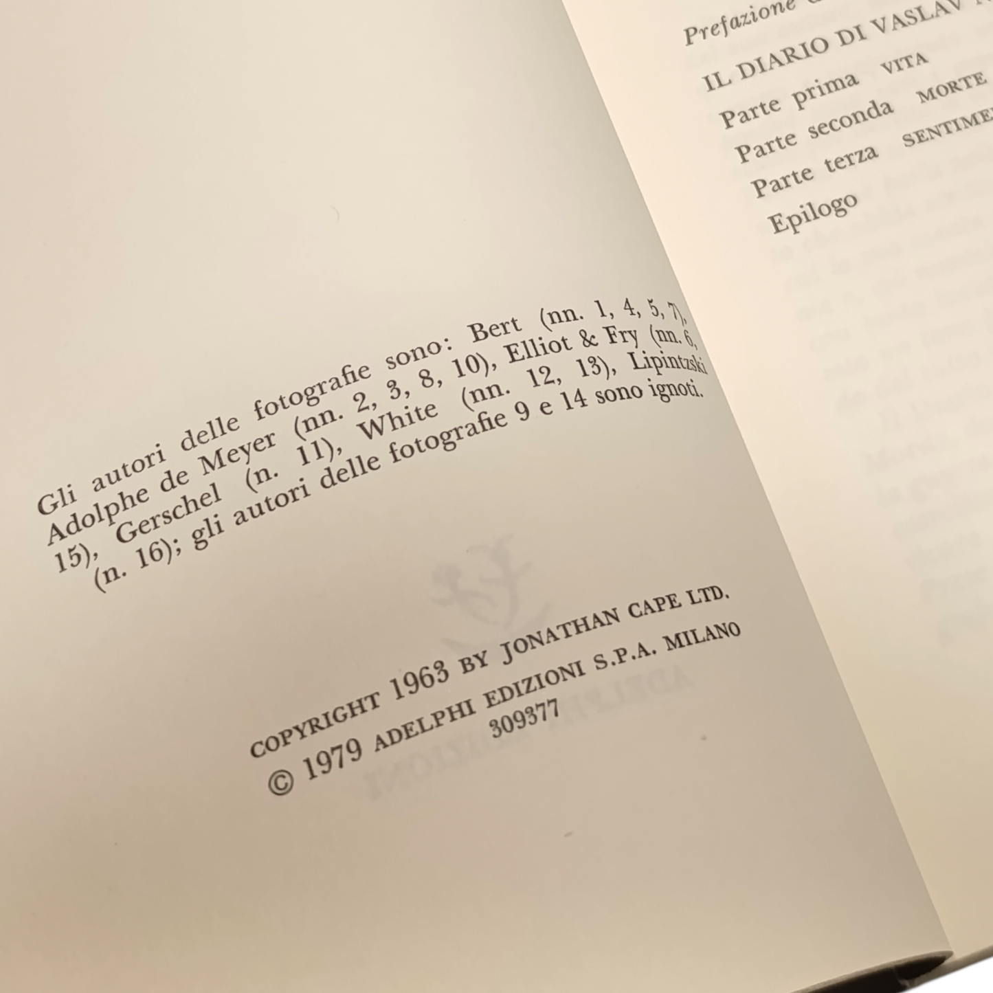Il Diario Di Nijinsky, Prima Edizione