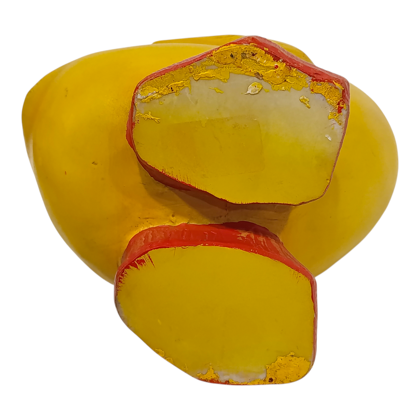 Scultura Papera Resina Gialla