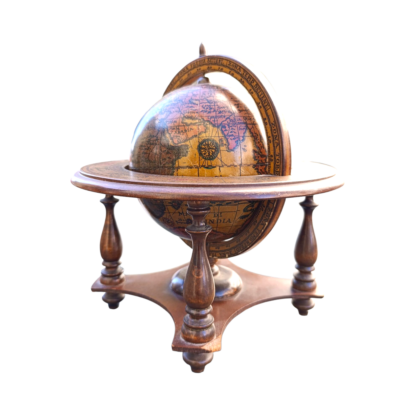 Globo Vintage Mappamondo Calendario Oroscopo
