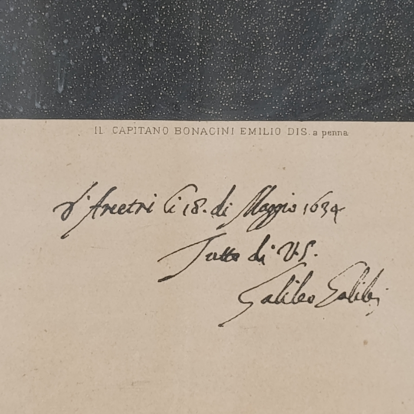 Stampa Galileo Galilei Fine XIX Secolo
