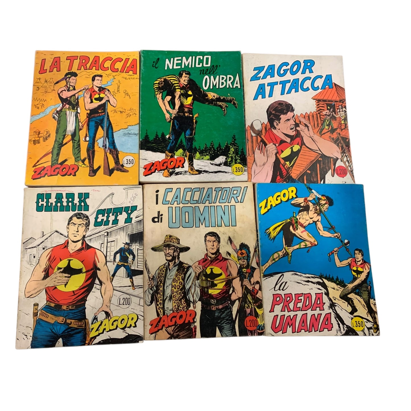 Lotto Fumetto Zagor 1-50 Scritta Rossa