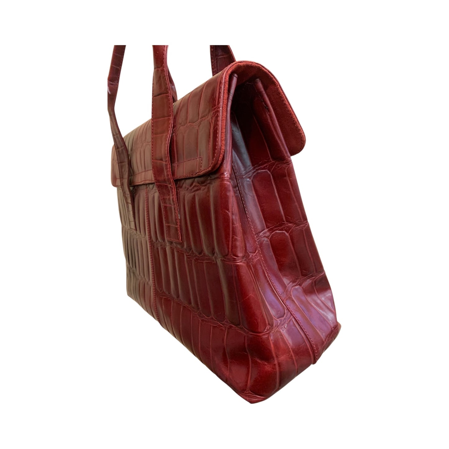 Borsa Donna Vintage Pelle Bordeaux Made In Italy