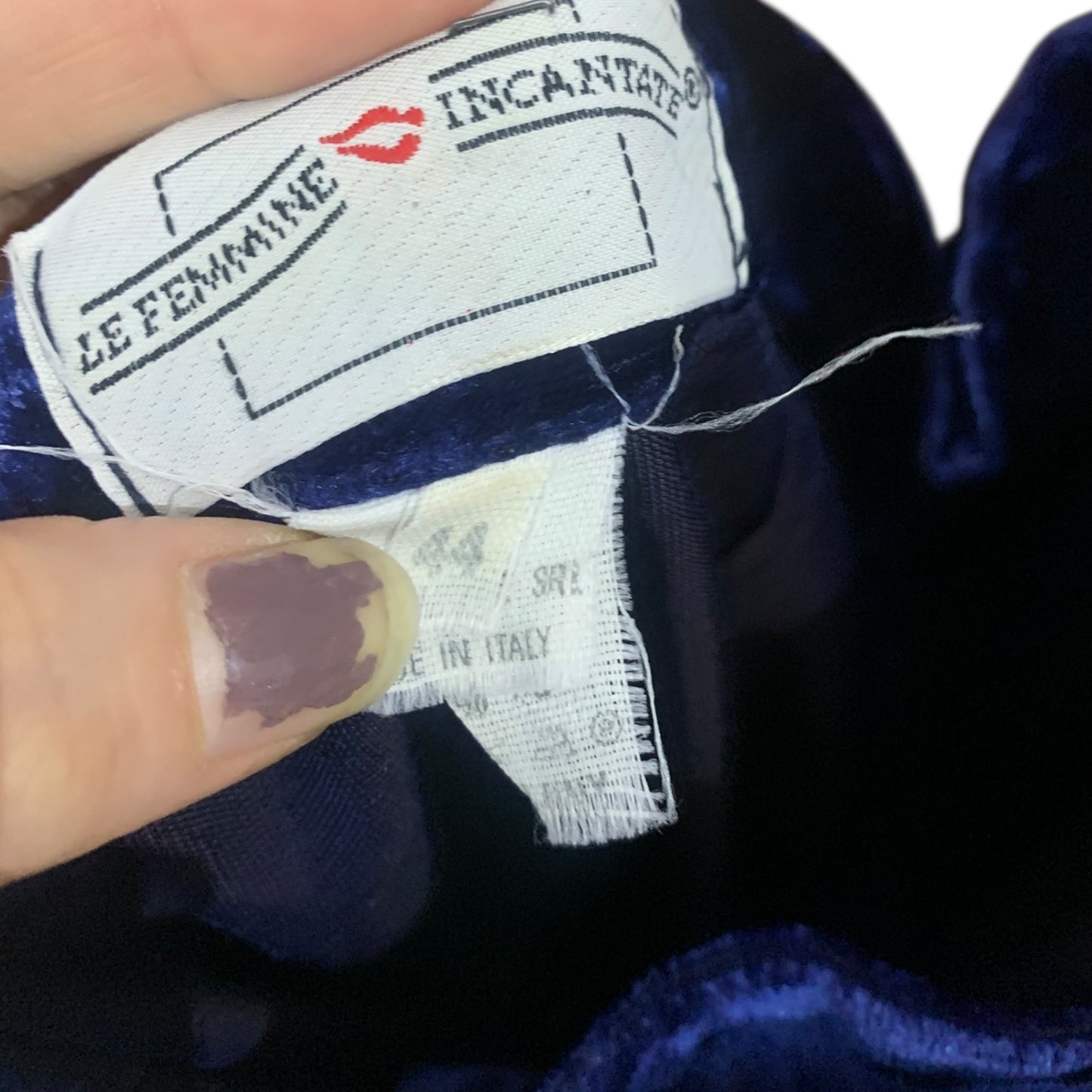 Completo Donna Vintage Velluto Blu