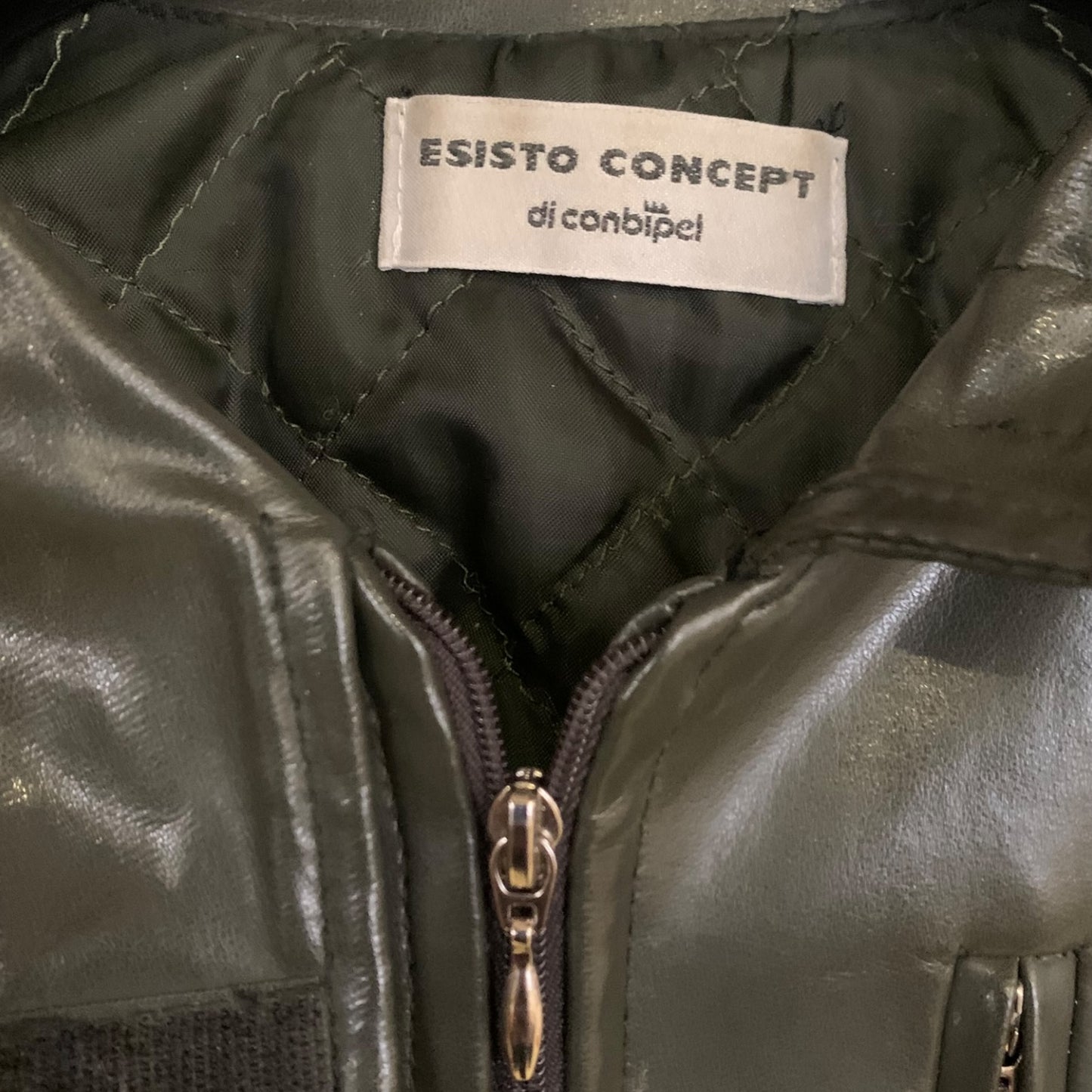 Giacca Pelle Conbipel Donna Verde