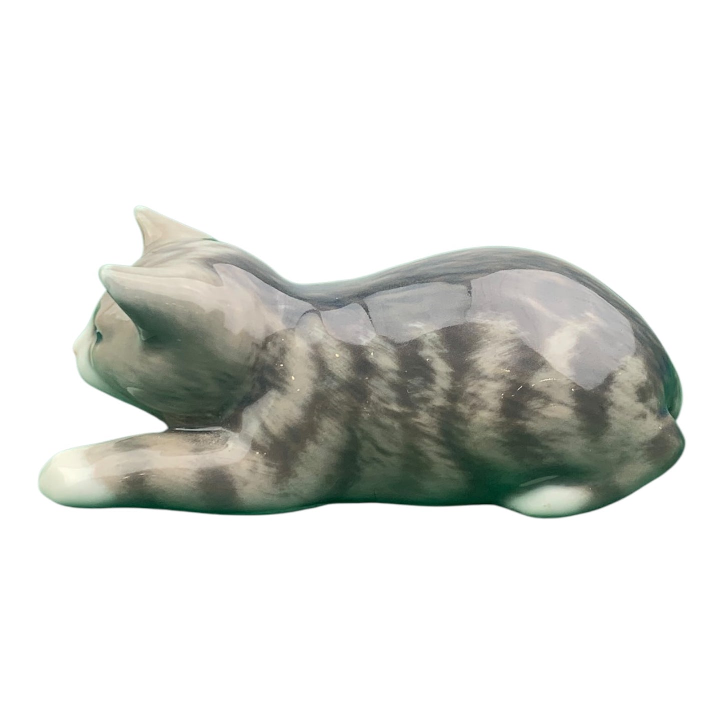 Statuina Gatto Royal Copenhagen Grigio Tigrato