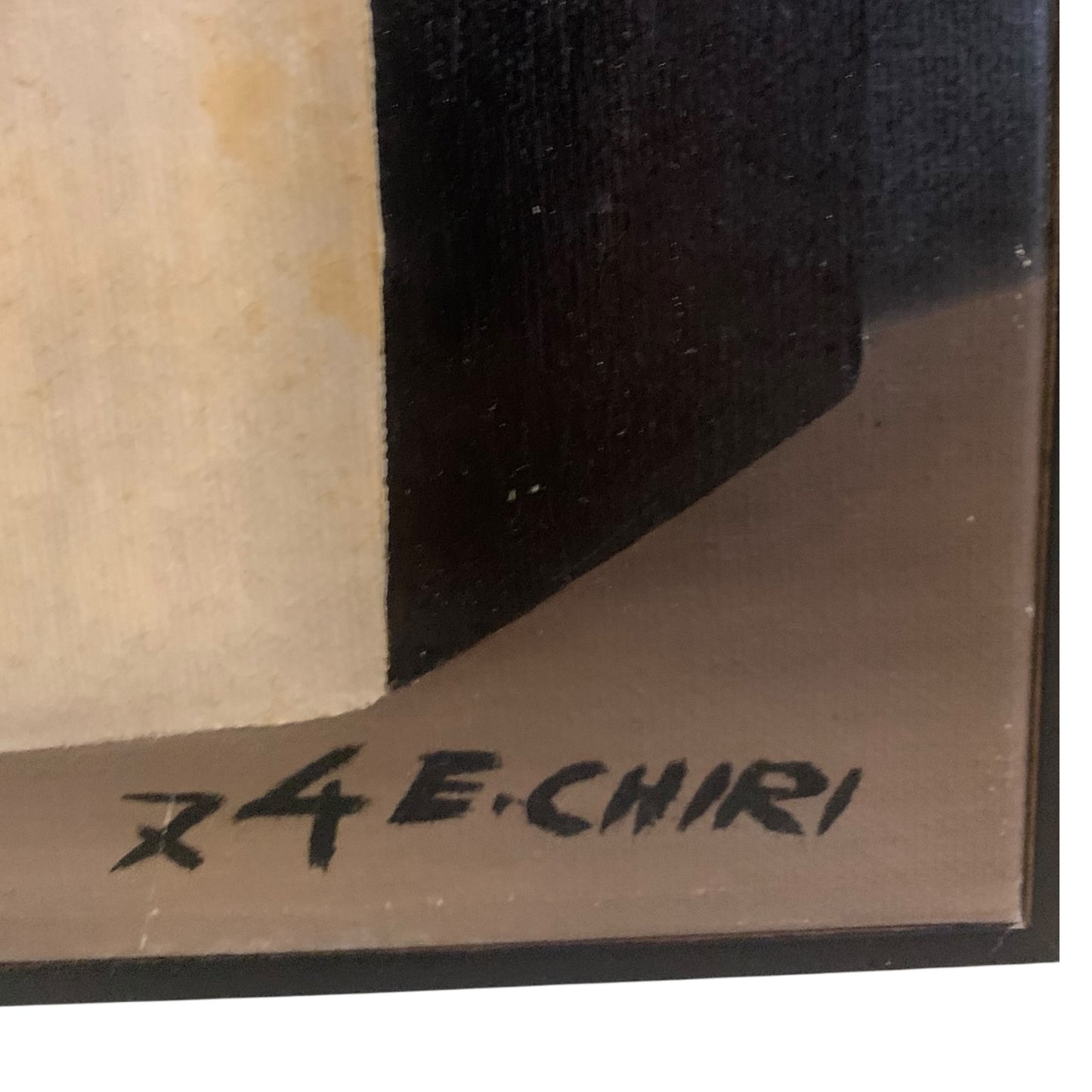 Dipinto Ad Olio Metafisico Vintage Anni 70