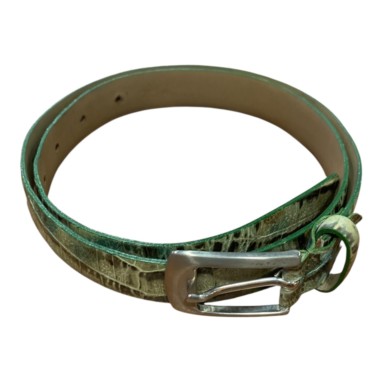 Cintura Donna Vintage Pelle Verde