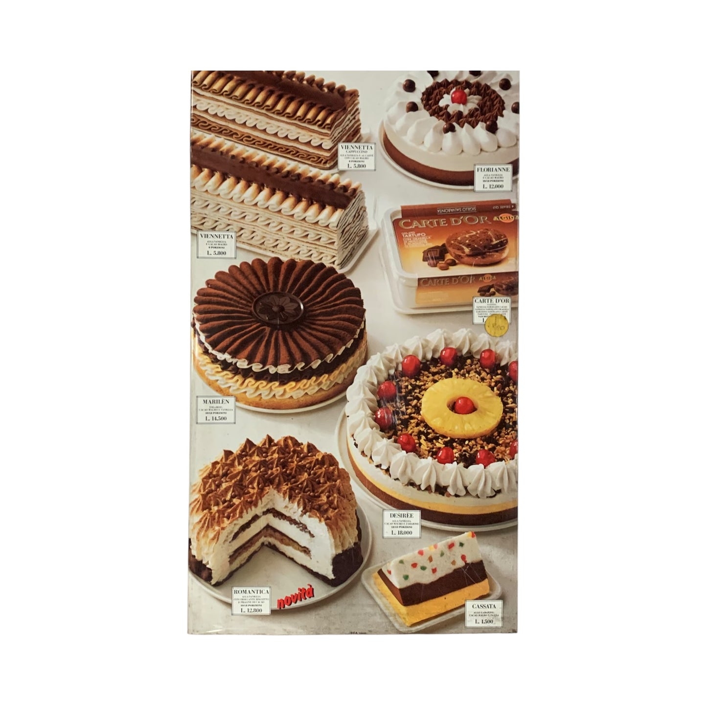 Pannello Pubblicitario Torte Algida Anni 90