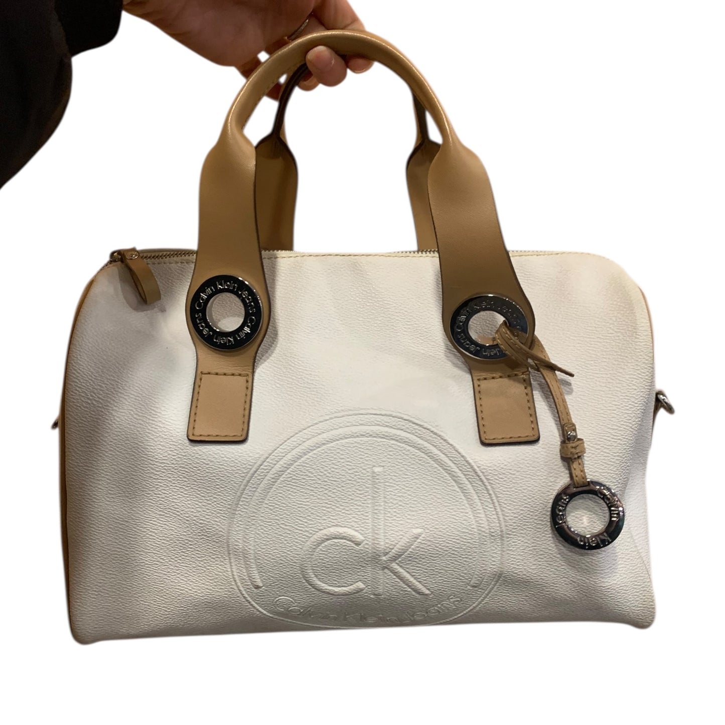 Borsa Bauletto Calvin Klein Bianco