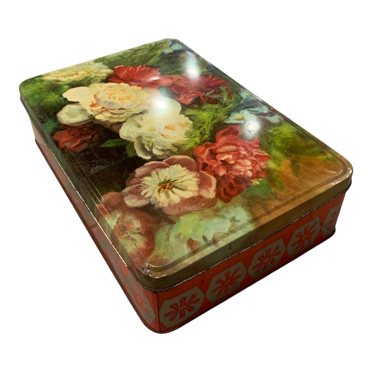 Scatola Latta Vintage Fiori