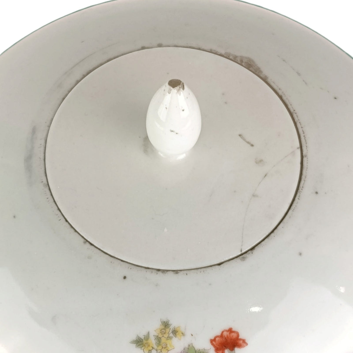 Cachepot Porcellana Grande Orientale Base Legno
