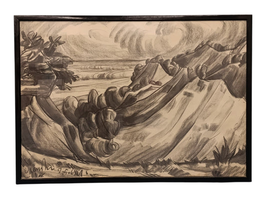 Quadro Carboncino Su Carta - Francesco Barbera (Sandrun, Franceschino dell'Elvo)