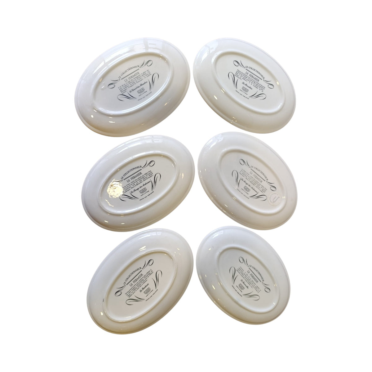 Set 6 Piatti Ovali Ceramica Gien Les Aventures Du Fermier
