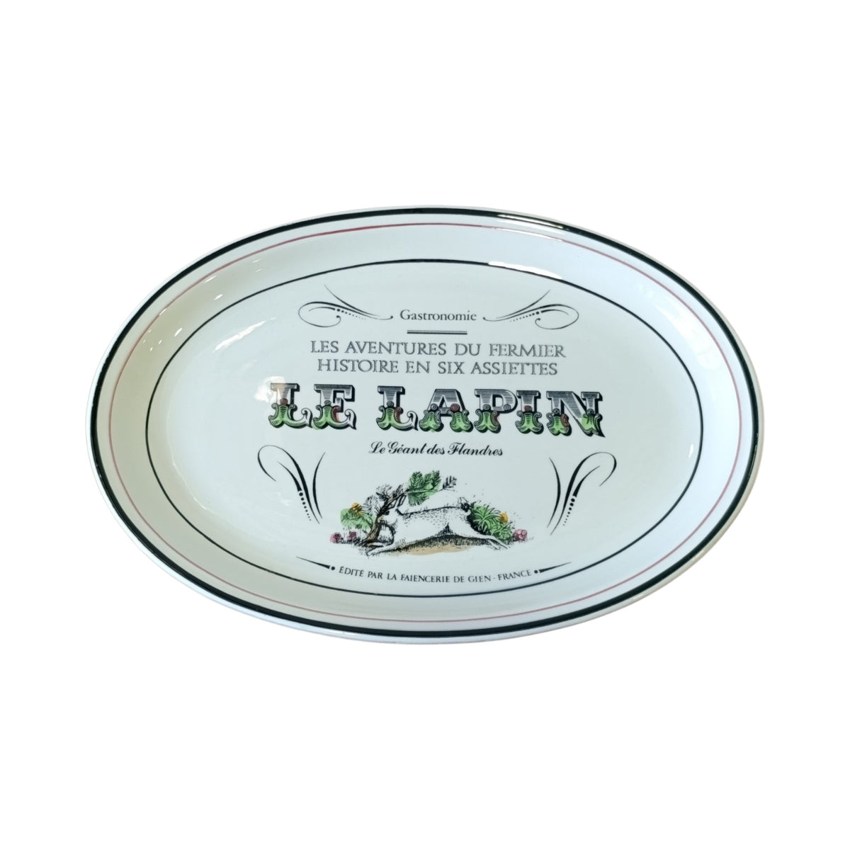 Set 6 Piatti Ovali Ceramica Gien Les Aventures Du Fermier