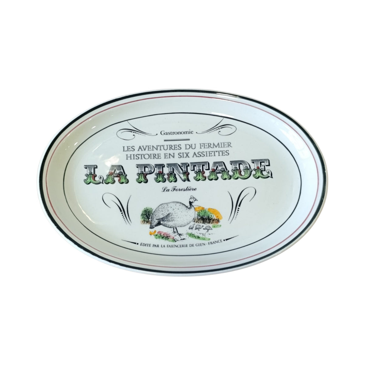 Set 6 Piatti Ovali Ceramica Gien Les Aventures Du Fermier