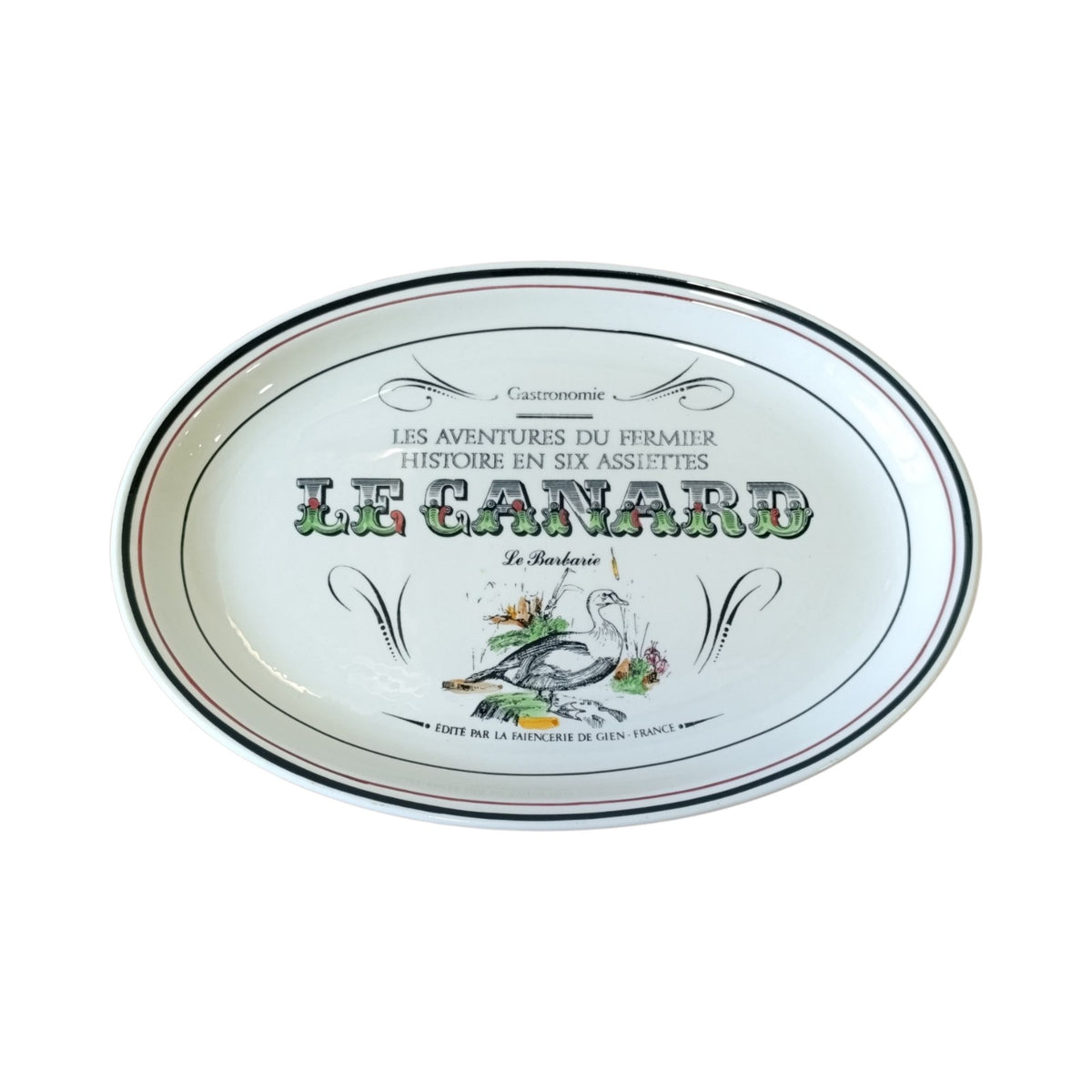 Set 6 Piatti Ovali Ceramica Gien Les Aventures Du Fermier