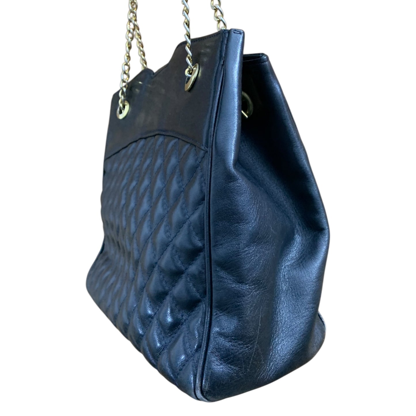 Borsa A Spalla Vintage Trapuntata Pelle