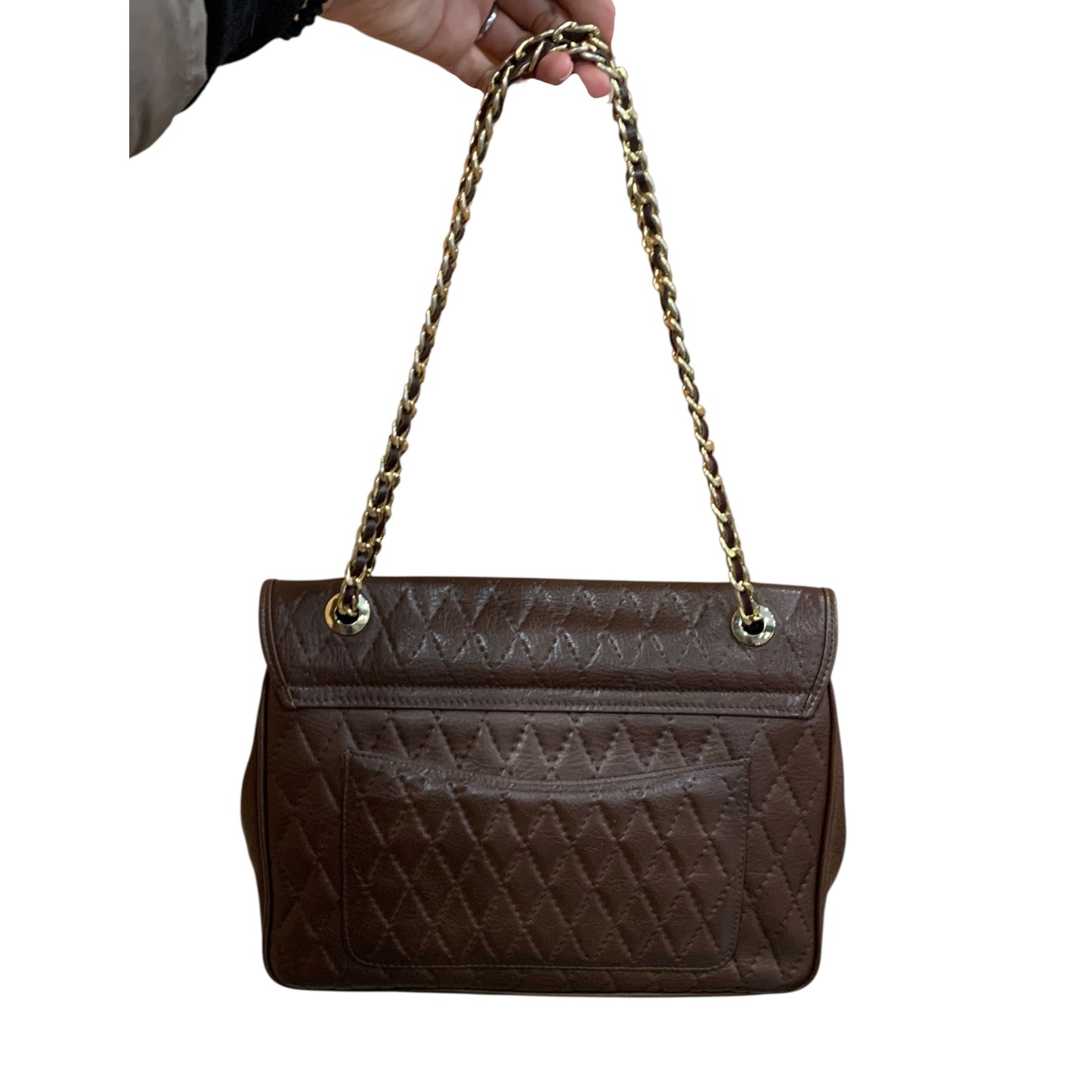 Borsa Donna Vintage Pelle Trapuntata Marrone